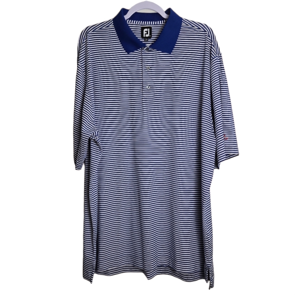 FOOTJOY Blue Striped Golf Polo‎ XL